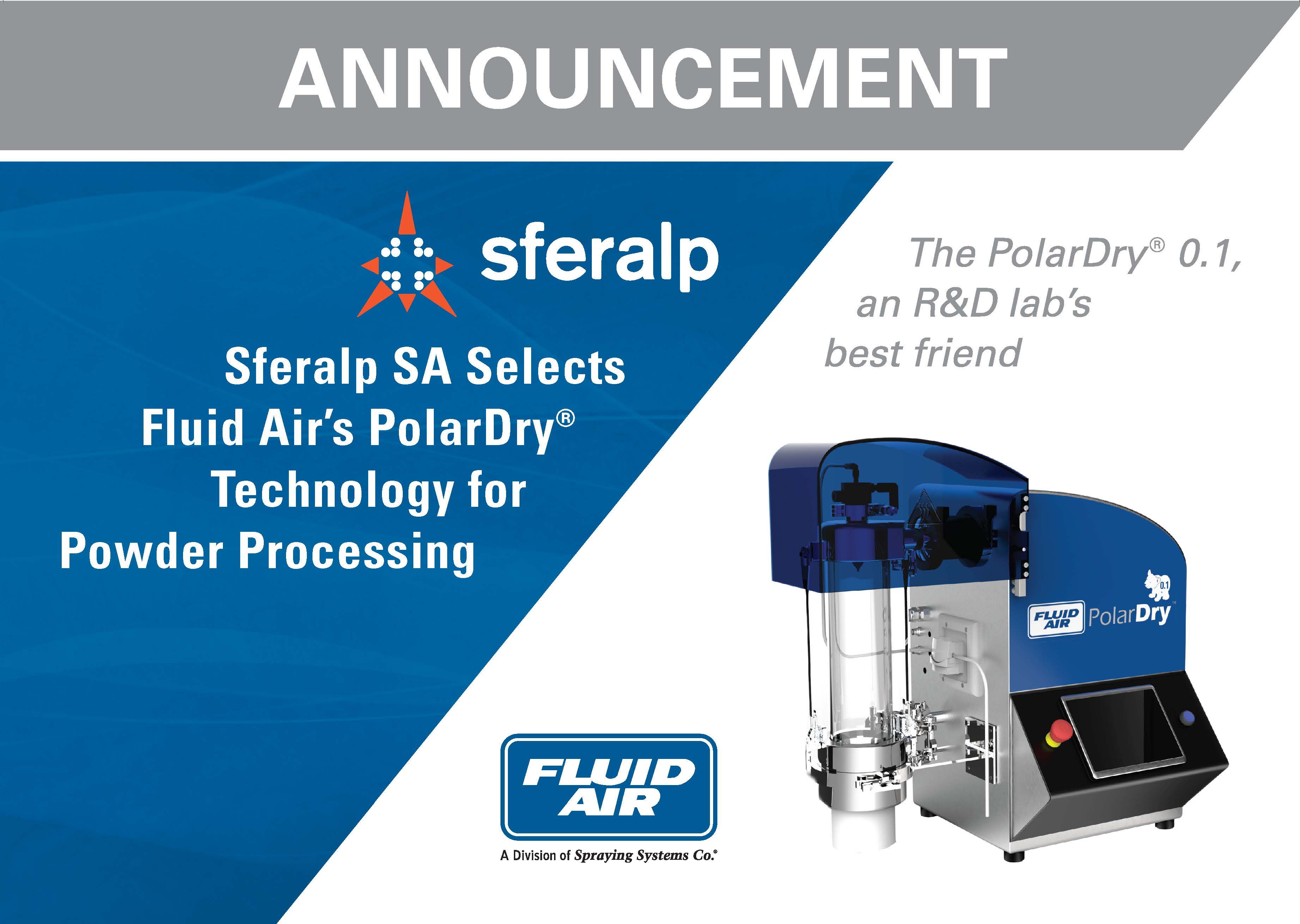 Announcement: Sferalp selects PolarDry system